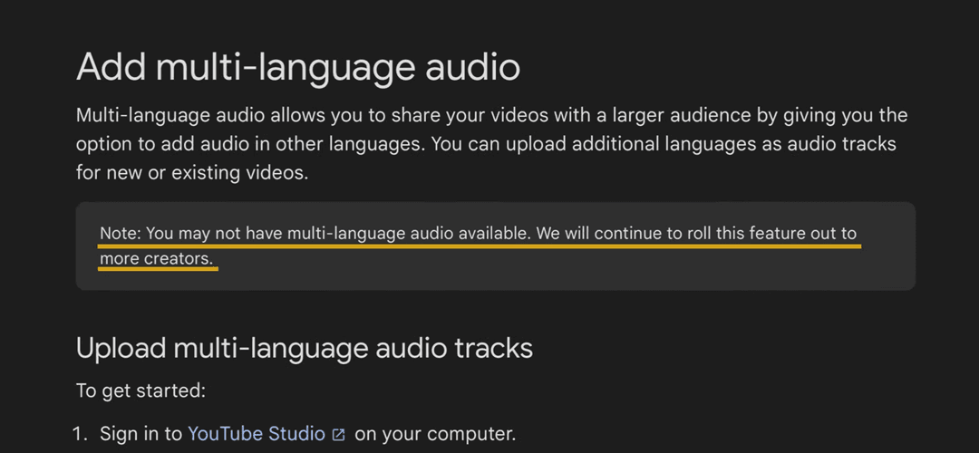 MLA Feature Not Available